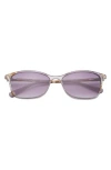 Ted Baker London 56mm Full Rim Rectangle Sunglasses In Purple