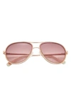 Ted Baker London 57mm Aviator Sunglasses In Blush