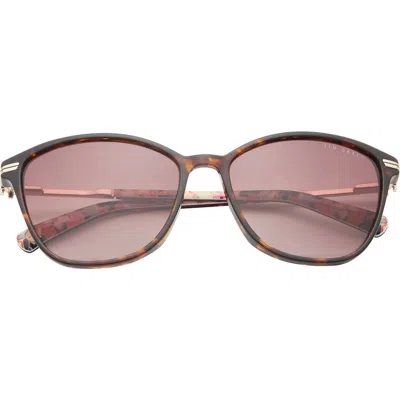 Ted Baker London 57mm Cat Eye Sunglasses In Brown