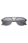 Ted Baker London 57mm Polarized Aviator Sunglasses In Grey