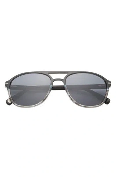 Ted Baker London 57mm Polarized Aviator Sunglasses In Gray