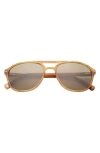 Ted Baker London 57mm Polarized Aviator Sunglasses In Honey