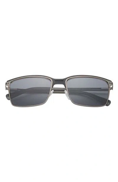 Ted Baker London 57mm Polarized Rectangle Sunglasses In Black