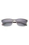 Ted Baker London 57mm Polarized Rectangle Sunglasses In Grey