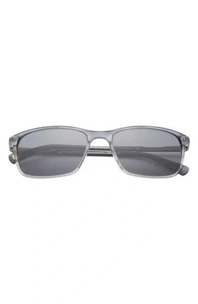 Ted Baker London 57mm Polarized Rectangle Sunglasses In Slate