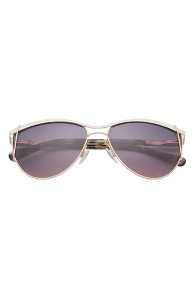Ted Baker London 59mm Full Rim Aviator Sunglasses In Pink