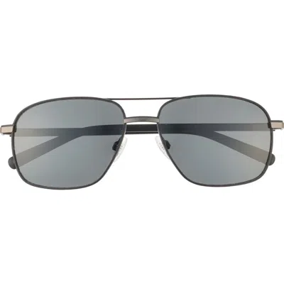 Ted Baker London 59mm Full Rim Polarized Navigator Sunglasses In Black