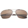 Ted Baker London 59mm Rimless Navigator Sunglasses In Brown/gunmetal