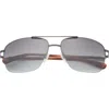 Ted Baker London 59mm Rimless Navigator Sunglasses In Dark Gunmetal