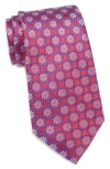 Ted Baker London Albion Florette Silk Blend Tie In Pink