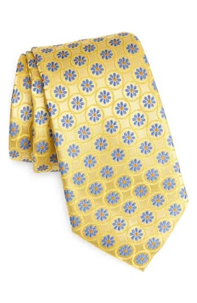 Ted Baker London Albion Florette Silk Blend Tie In Yellow