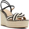 Ted Baker Amalia Espadrille Wedge Sandal In Black Multi