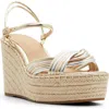 Ted Baker Amalia Espadrille Wedge Sandal In Metallic Multi