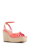 Ted Baker London Arabella Platform Wedge Sandal In Coral