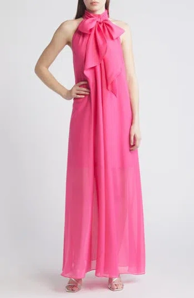 Ted Baker London Arikka Sleeveless Organza Maxi Dress In Bright Pink