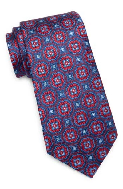 Ted Baker London Ashbridge Ornate Medallion Silk Blend Tie In Multi