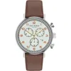 Ted Baker Men's Barnett Backlight Stainless Steel & Leather Chronograph Watch/41mm In Brown