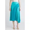 TED BAKER TED BAKER LONDON BOLSENA SIDE DRAPE SATIN MIDI SKIRT