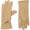 Ted Baker London Bow Faux Leather Touchscreen Gloves In Brown