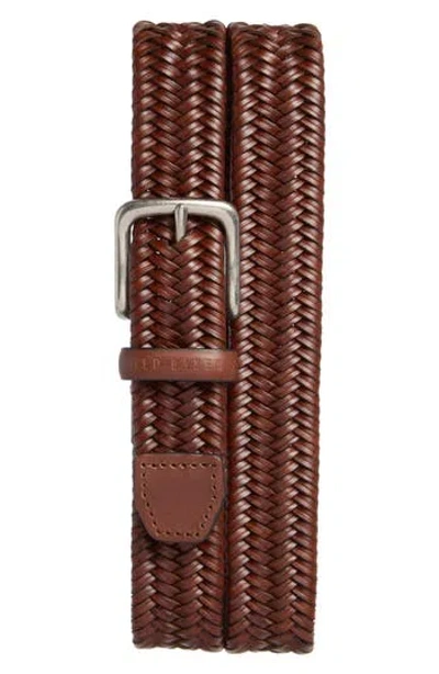 Ted Baker London Braided Leather Belt In Brown