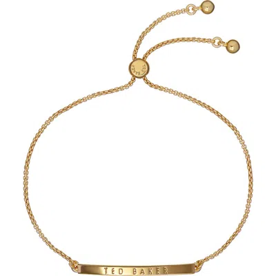 Ted Baker London Breenar Baker Bar Slider Bracelet In Gold Tone