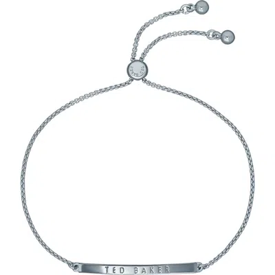 Ted Baker London Breenar Baker Bar Slider Bracelet In Silver Tone