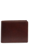 Ted Baker London Brockwell Pebbled Bifold Wallet In Tan
