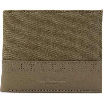 Ted Baker London Camden Billfold Wallet In Olive
