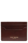 Ted Baker London Cavendish Pebbled Cardholder In Tan