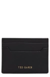 TED BAKER TED BAKER LONDON CAVENDISH PEBBLED LEATHER CARDHOLDER