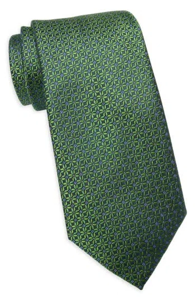 Ted Baker London Chichcote Windwheel Silk Blend Tie In Green