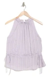 Ted Baker London Cliara Stripe Jacquard Halter Top In Lilac
