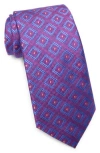 Ted Baker London Consort Diamond Print Silk Blend Tie In Pink