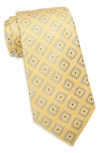 Ted Baker London Consort Diamond Print Silk Blend Tie In Yellow