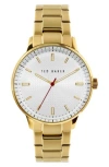 Ted Baker Men's Cosmop Gold-tone Stainless Steel Bracelet Watch 42mm In Gold