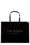 Ted Baker London Crikon Faux Leather Tote In Black
