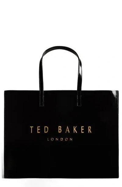 Ted Baker London Crikon Faux Leather Tote In Black