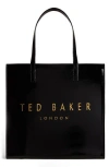 Ted Baker London Crinkon Faux Leather Tote In Black