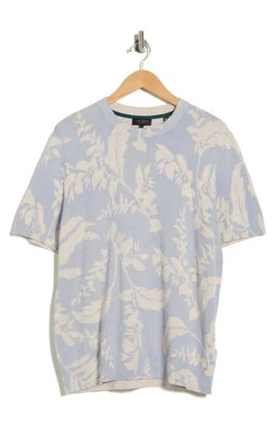 Ted Baker London Dennio Short Sleeve Knit T-shirt In Gray