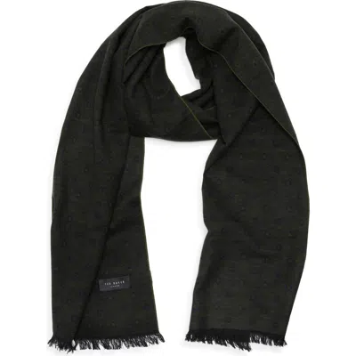 Ted Baker London Dot Brushed Silk Reversible Scarf In Green