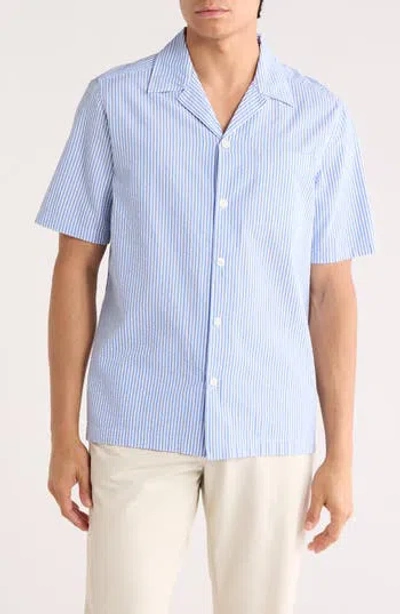Ted Baker London Ellyson Short Sleeve Seersucker Shirt In Blue