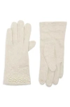 Ted Baker London Faux Pearl Embellished Gloves In White