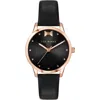 Ted Baker Fitzrovia Bow Leather Strap Watch, 34mm In Black