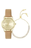 Ted Baker London Fitzrovia Leather Strap Watch & Bracelet Set, 34mm