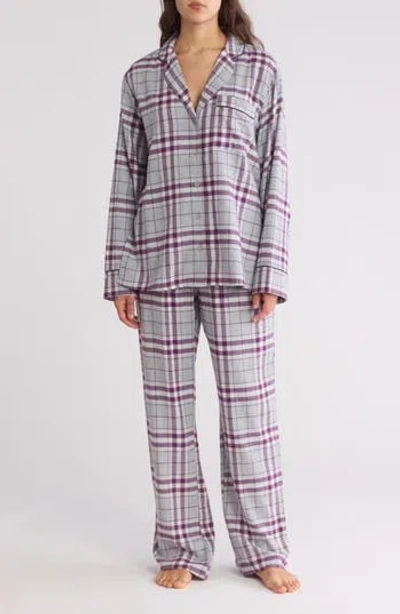 Ted Baker London Flannel Long Pajamas In Homebody Plaid