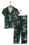 Ted Baker London Flourish Short Sleeve Top & Pants Pajamas In Botanical Scene
