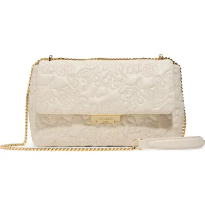 Ted Baker London Ginn Marie Quilted Crossbody Bag In White