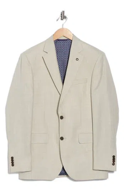 Ted Baker London Jarrow Slim Fit Beige Wool Blend Blazer In Neutral