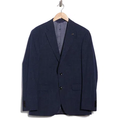 Ted Baker London Jarrow Slim Fit Blue Wool Blend Blazer