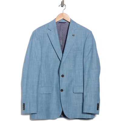 Ted Baker London Jarrow Slim Fit Blue Wool Blend Blazer